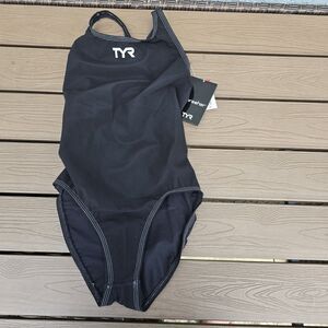 TYR Thresher FINA Aerofit Open Back Women's Competition Swim sz 34 New